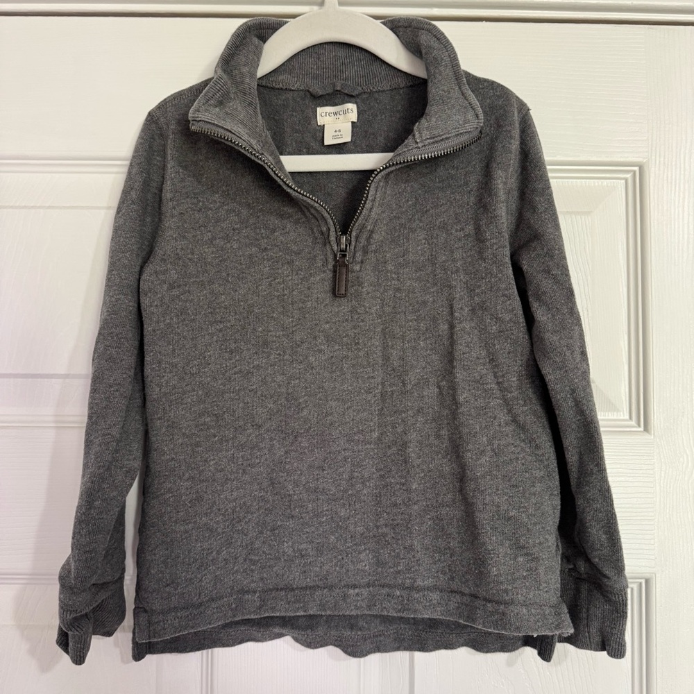 J.Crew Crewcuts Gray Cotton Knit Pullover 4-5